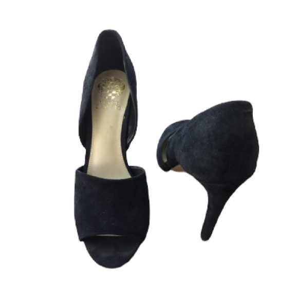 Vince Camuto Kramell Suede Peep-Toe Stiletto Heels - Picture 5 of 9